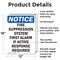 Signmission Fire Suppression System First OSHA Notice Sign, Aluminum, 12in W x 18in L, 2PK OS-2PACK-NS-A-1218-V-12702 - alternate 5
